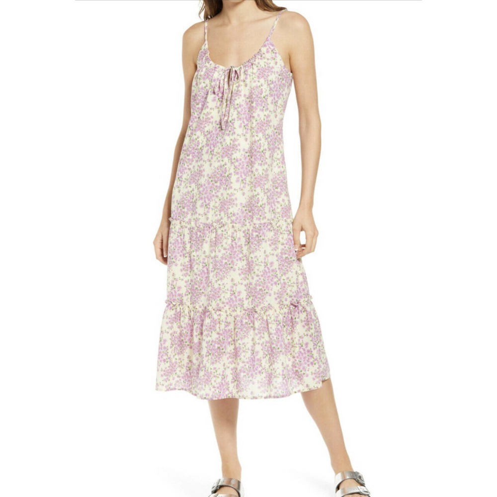 Heartloom Glow Stasi Floral Midi Sundress Ruffle Cottagcore Size Medium …